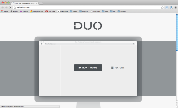 مرورگر DUO- ابزار های طراحی وب سایت در طراحی responsive  برای موبایل ها